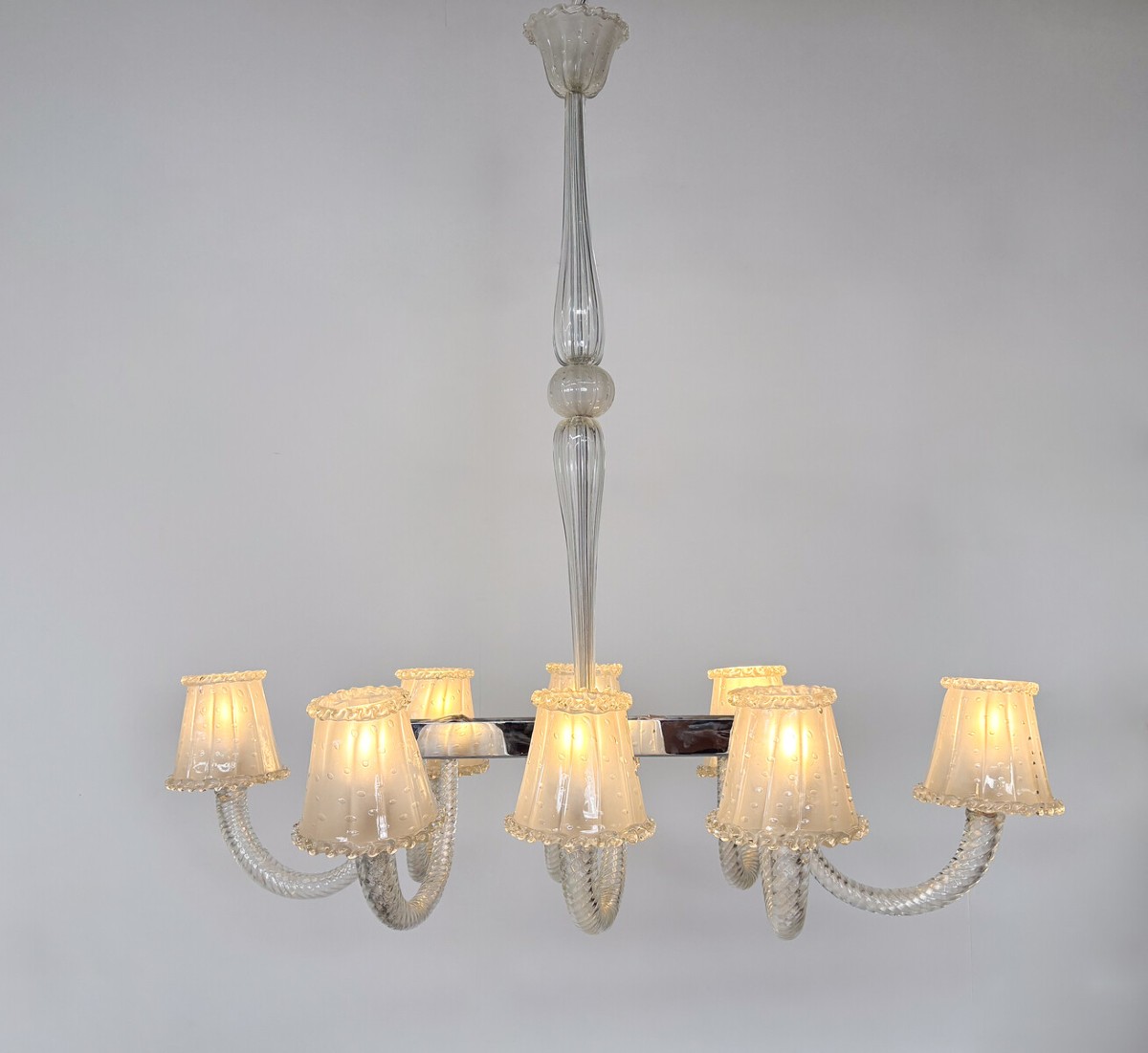 Barovier And Toso Murano Glass Chandelier - 8 Scones