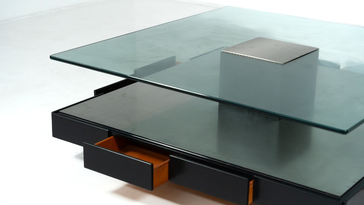 Tecno T147 Coffee Table By Marco Fantoni - Mid Century Modern, Italy, 1970s-photo-4