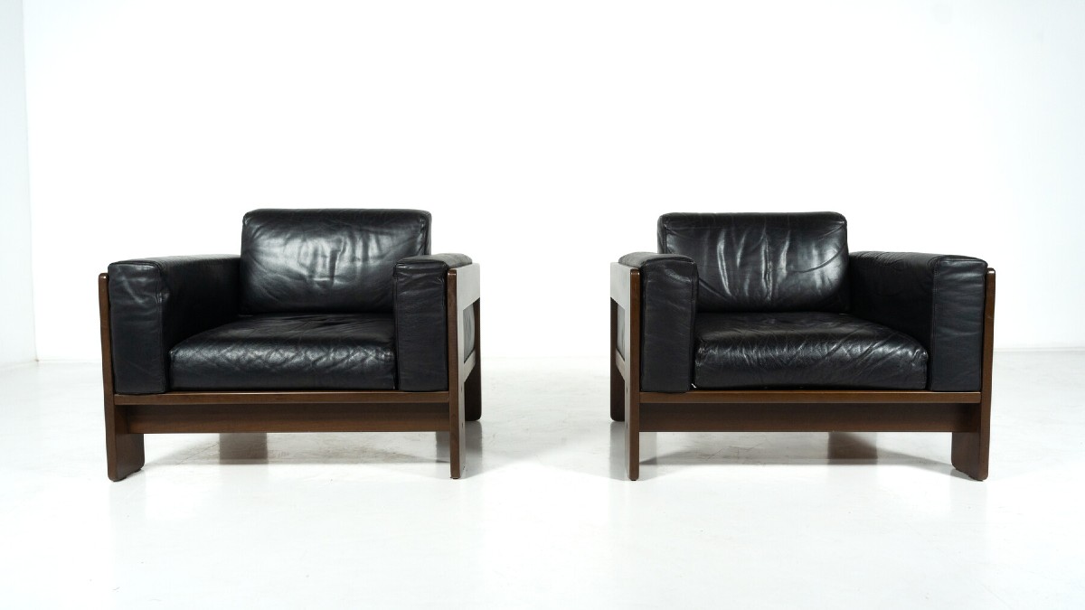 Pair Of Bastiano Armchairs By Tobia Scarpa For Knoll, Italy, 1962