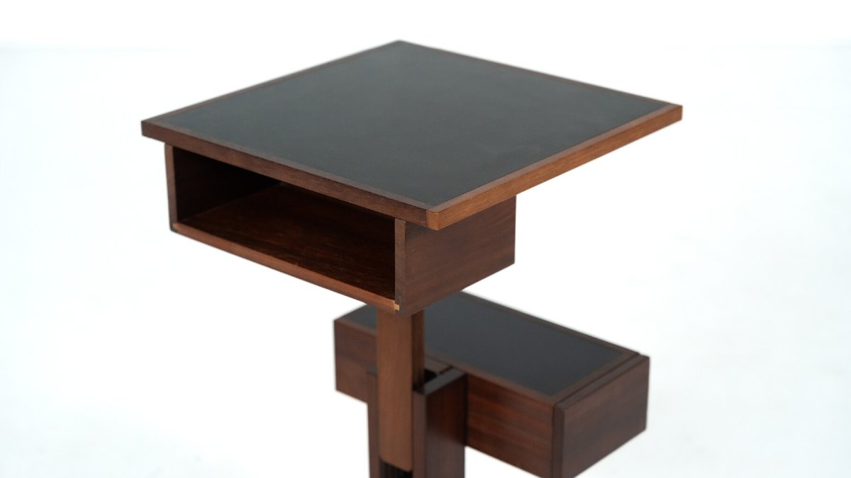 Table d'appoint de Bernard Vuarnesson, hauteur réglable, années 1980-photo-2