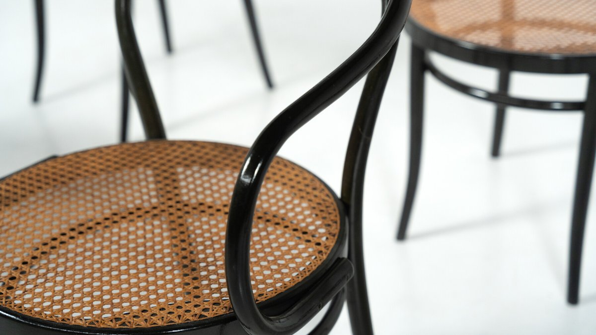 Ensemble de 6 chaises en bois courbé par Thonet, Autriche, années 1920-photo-3