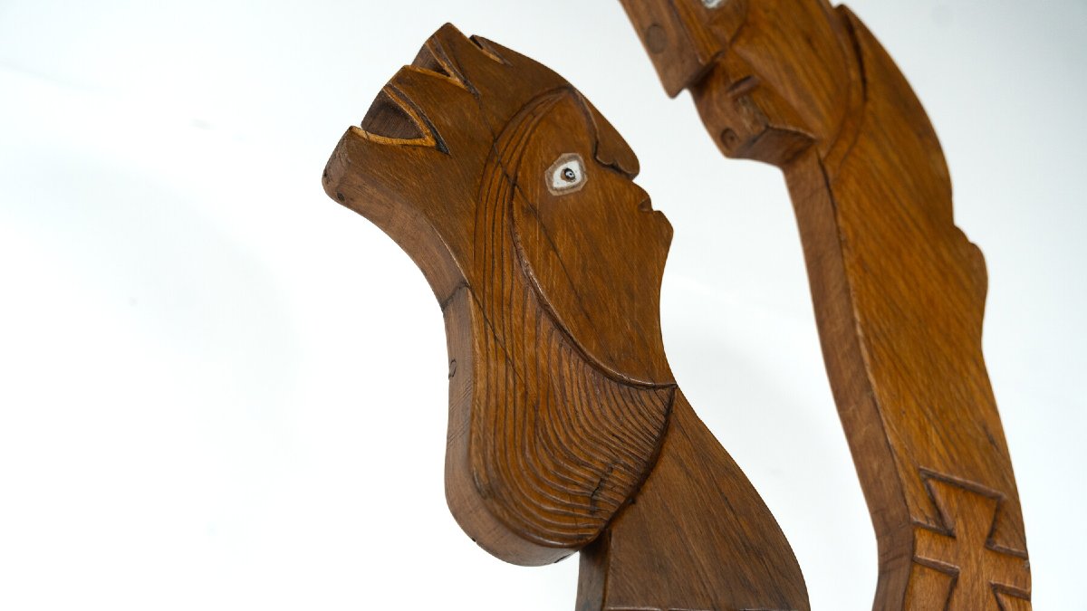 Wooden Sculpture By Luciano Bertolotto, Italy, 1990s-photo-2