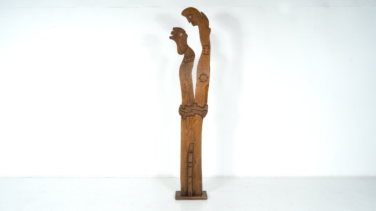 Wooden Sculpture By Luciano Bertolotto, Italy, 1990s-photo-1