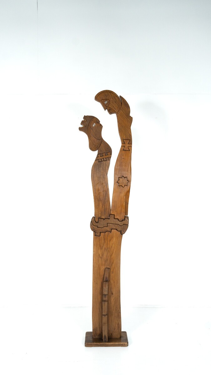 Wooden Sculpture By Luciano Bertolotto, Italy, 1990s