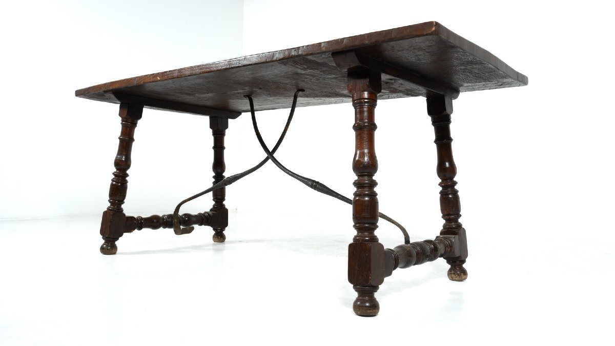 Table à manger espagnole en bois -photo-7