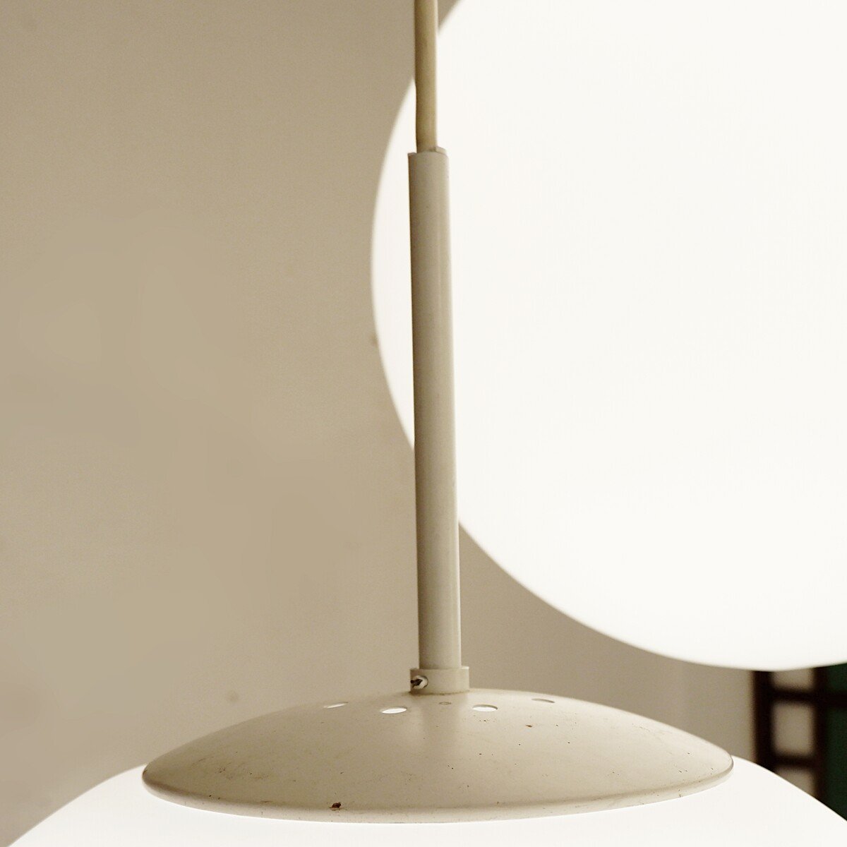 Grand lustre à globes en opaline pour Glashütte Limburg, Allemagne, années 1970-photo-4