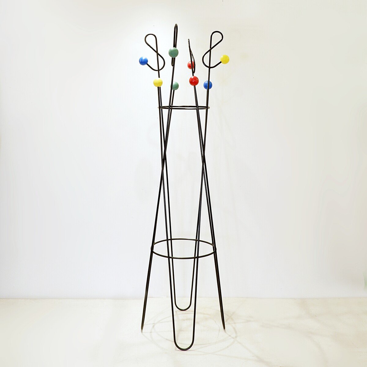 'clef De Sol' Coat Rack By Roger Feraud - 1950s - 181cm-photo-3