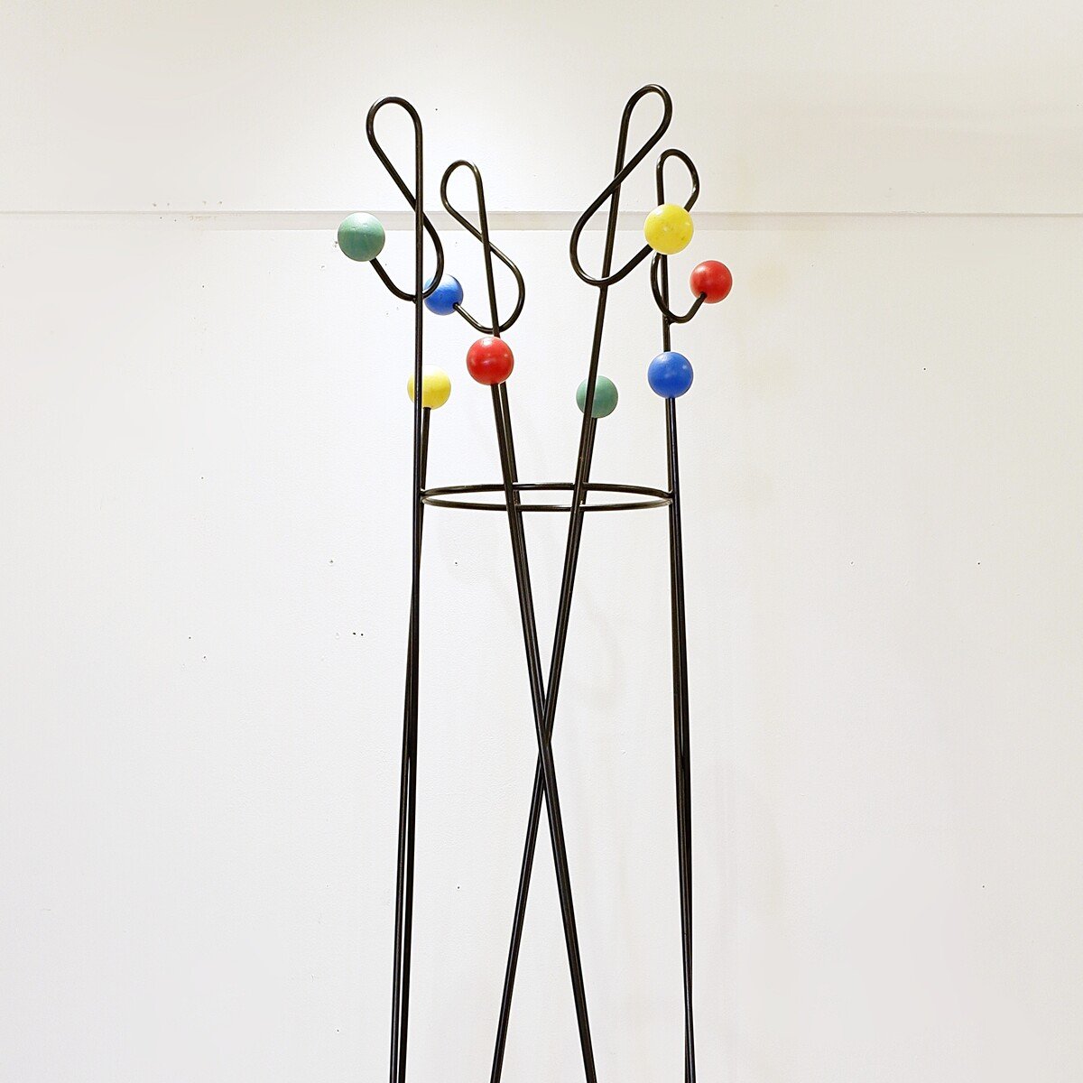 'clef De Sol' Coat Rack By Roger Feraud - 1950s - 181cm-photo-4