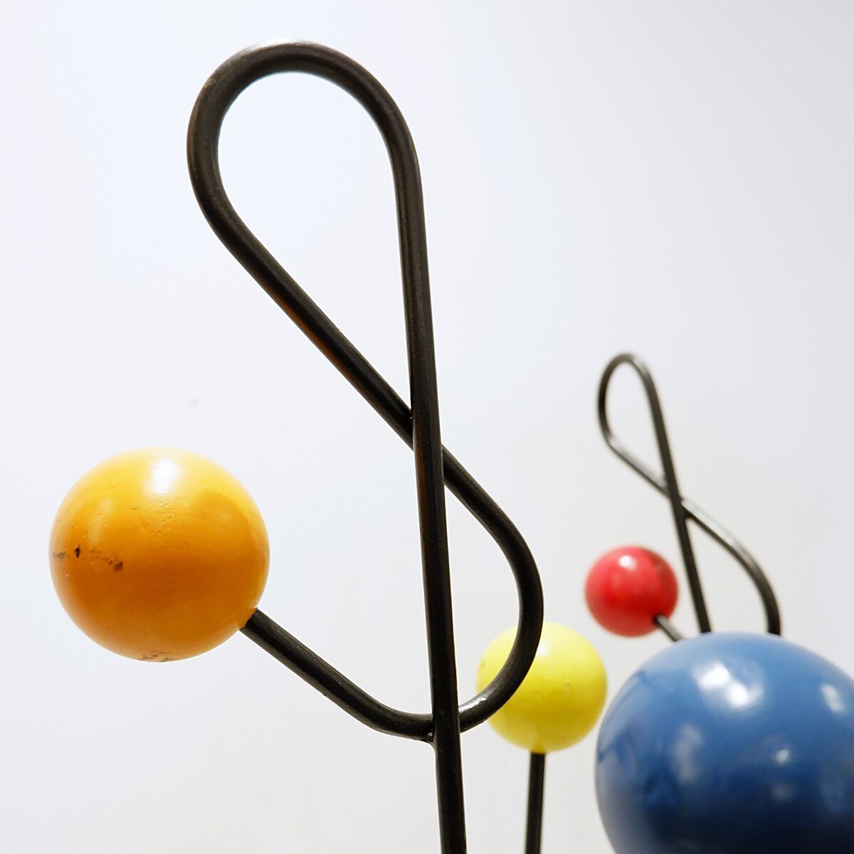 'clef De Sol' Coat Rack By Roger Feraud - 1950s - 125cm-photo-3