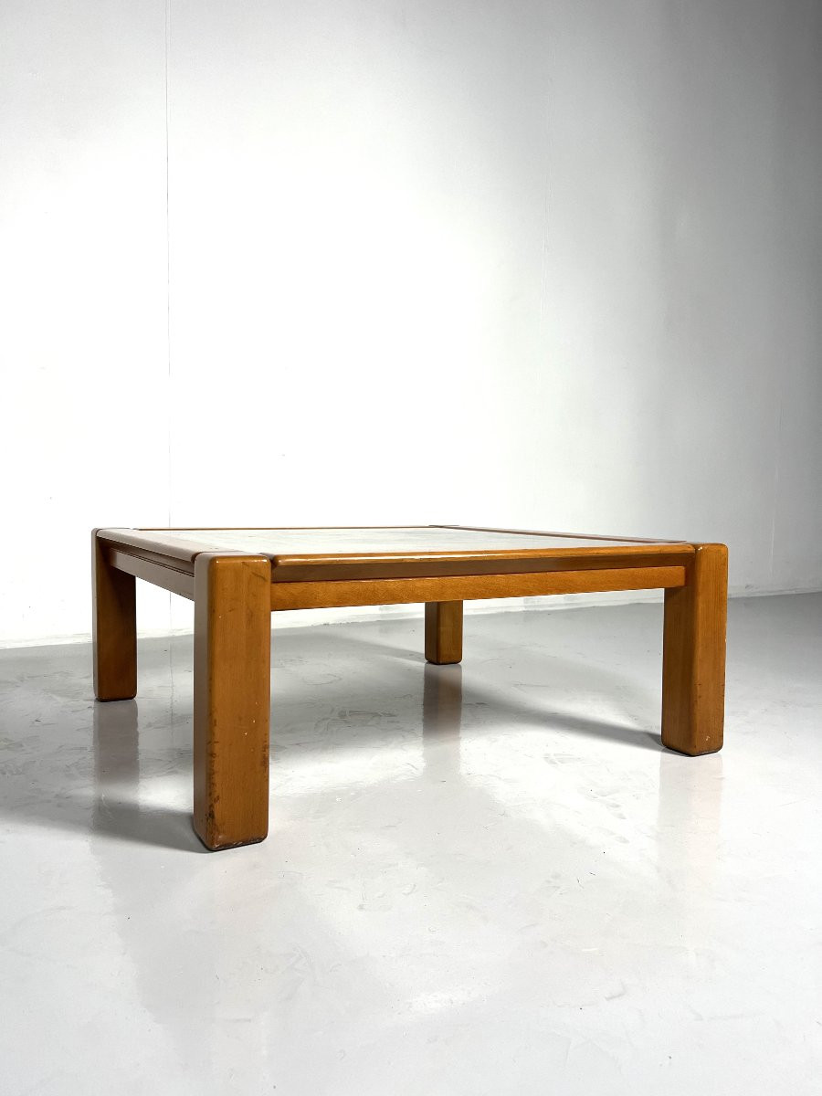 Mid-century Coffee Table In Wood And Glass, Italy-photo-3