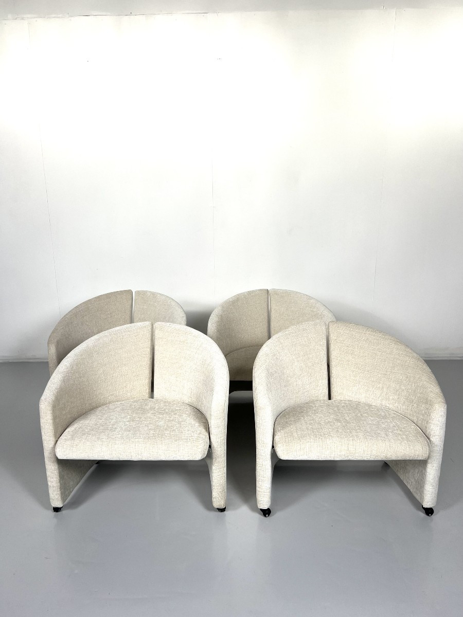 Paire de fauteuils sur roulettes pour Saporiti, Regarnis, Italie, 1970