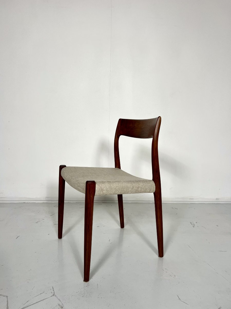 Set Of 6 Danish Chairs Model 77 By Niels Otto For Möller-photo-2