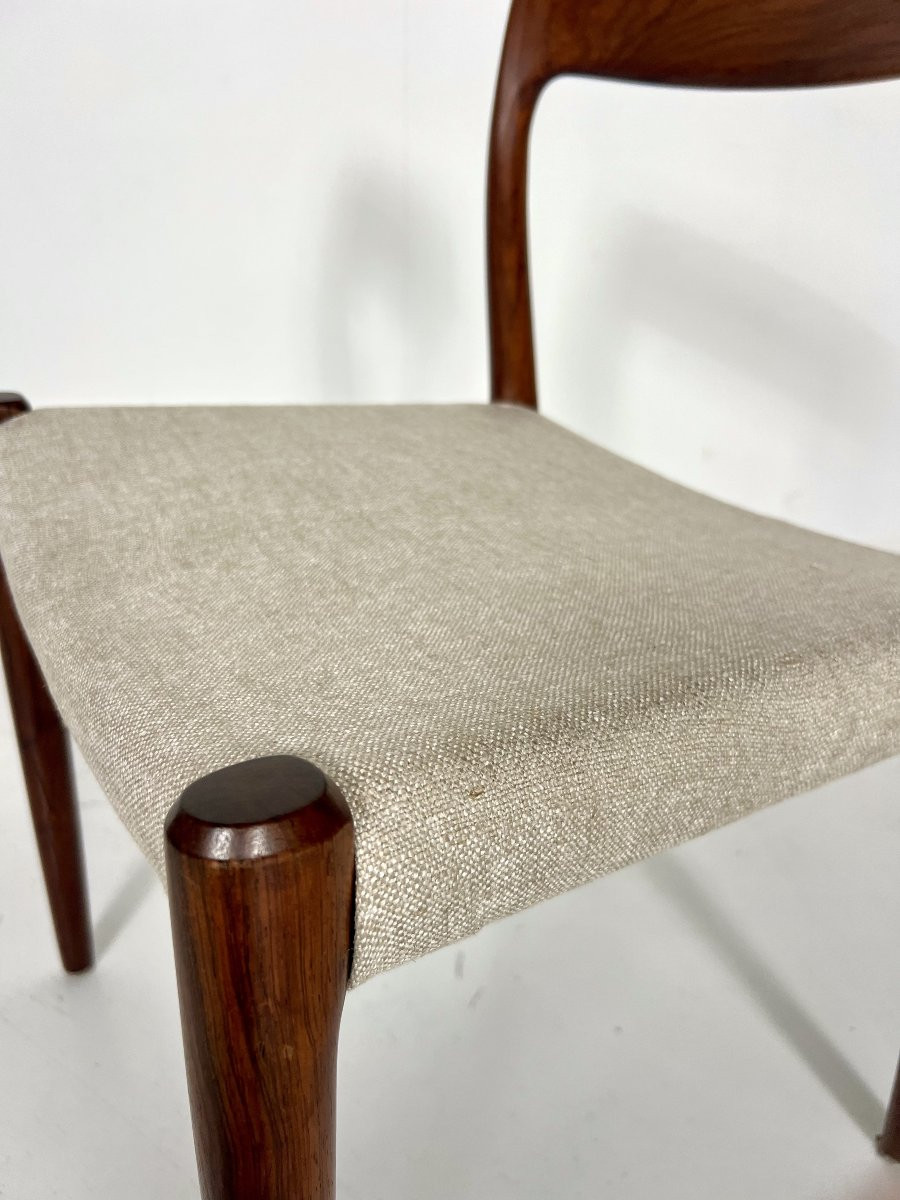 Set Of 6 Danish Chairs Model 77 By Niels Otto For Möller-photo-2