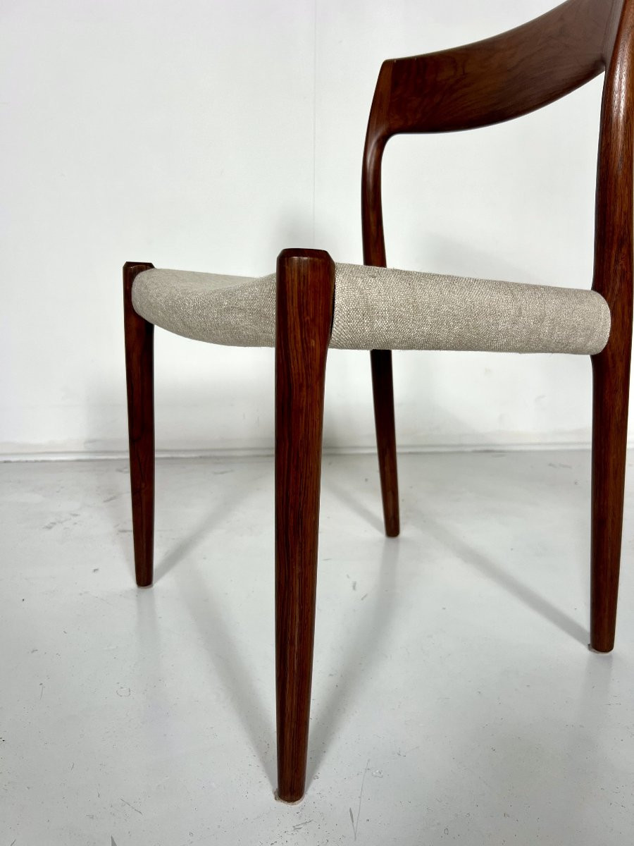 Set Of 6 Danish Chairs Model 77 By Niels Otto For Möller-photo-4