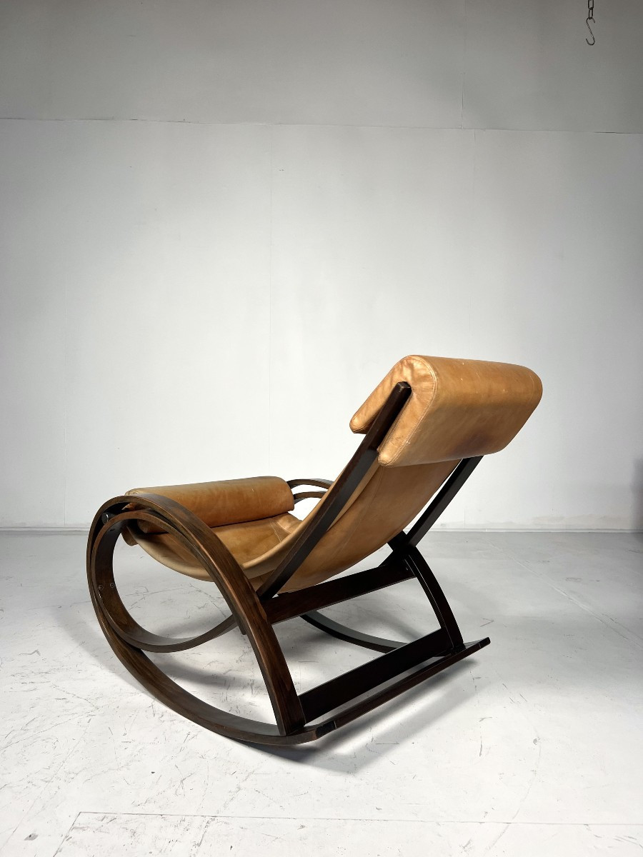 Rocking Chair Sgarsul By Gae Aulenti For Poltronova, Italy, 1960s
