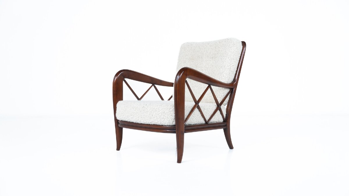 Pair Of Mid-century Armchairs By Paolo Buffa, Italy, 1950s-photo-1