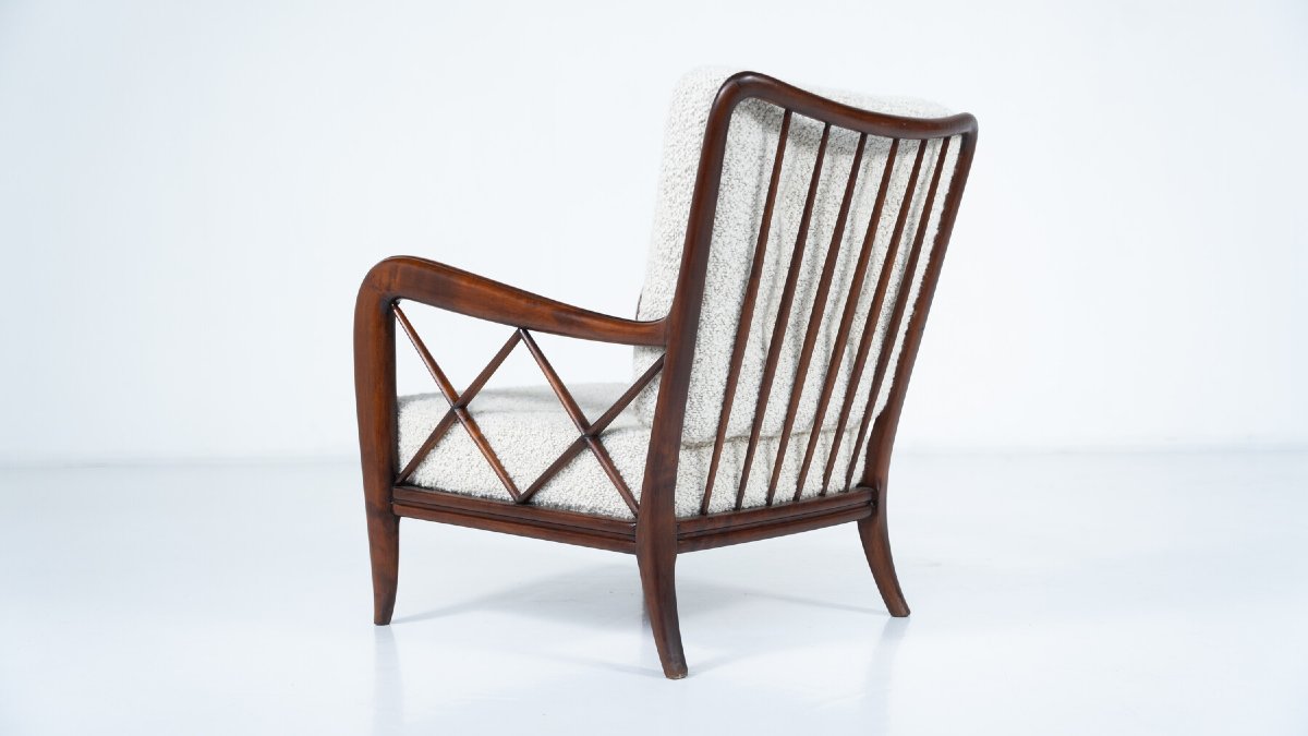 Pair Of Mid-century Armchairs By Paolo Buffa, Italy, 1950s-photo-5