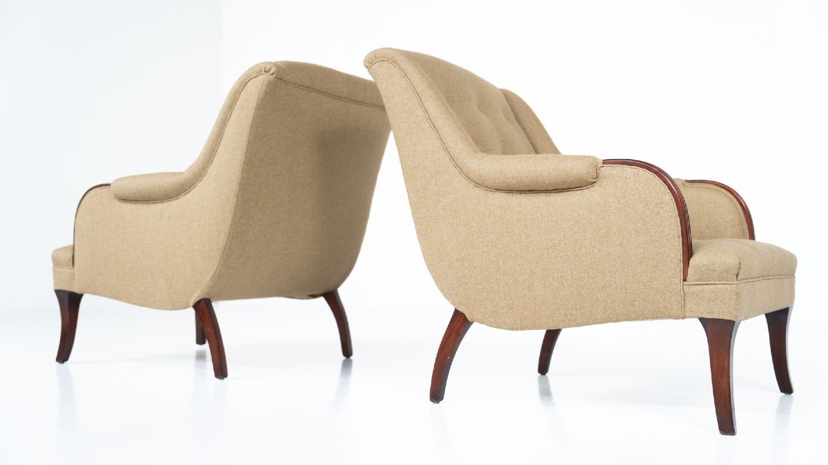 Paire de fauteuils Art déco, 1920s-photo-2