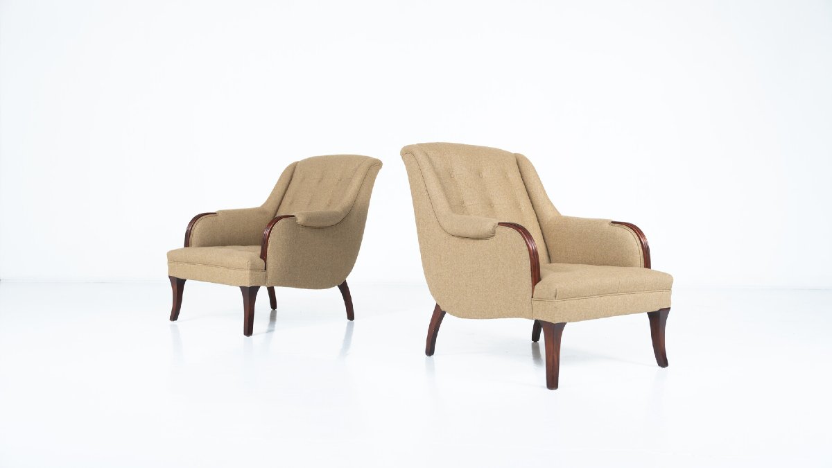 Paire de fauteuils Art déco, 1920s