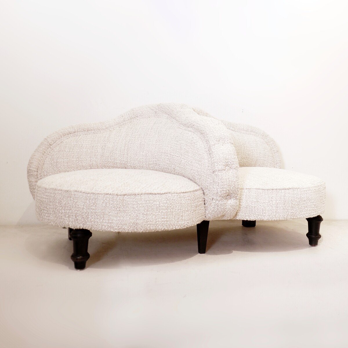 Napoleon III-style 'confident' Armchair—reupholstered -photo-2