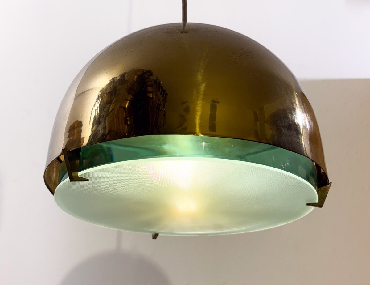 Model 2409 Pendant Lamp By Max Ingrand For Fontana Arte, Italy, 1960s-photo-3