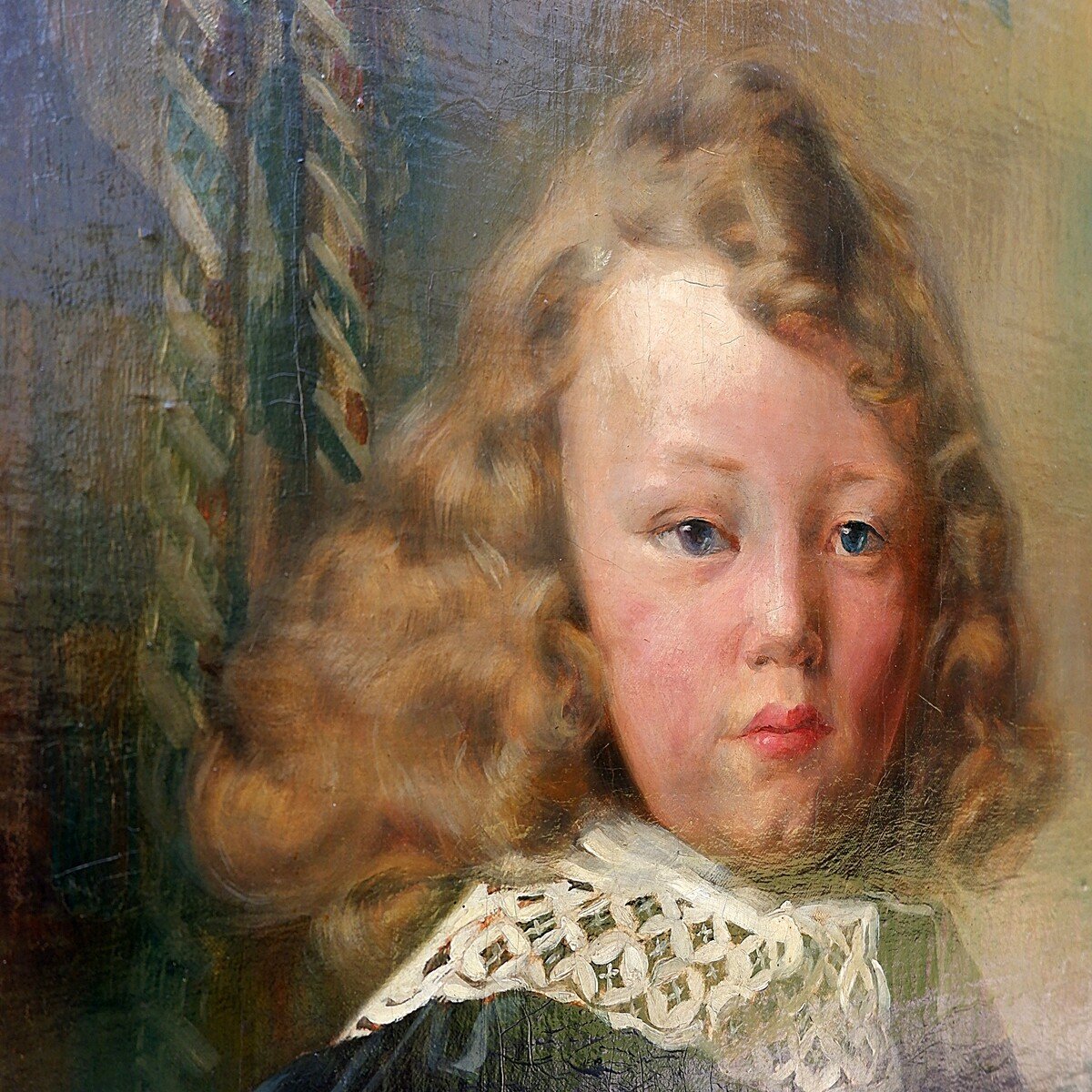 Portrait Of A Young Boy By Léon Rotthier, 1898-photo-3