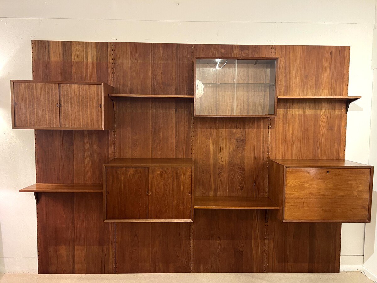 Teak Wall Unit By Poul Cadovius - 1960s 