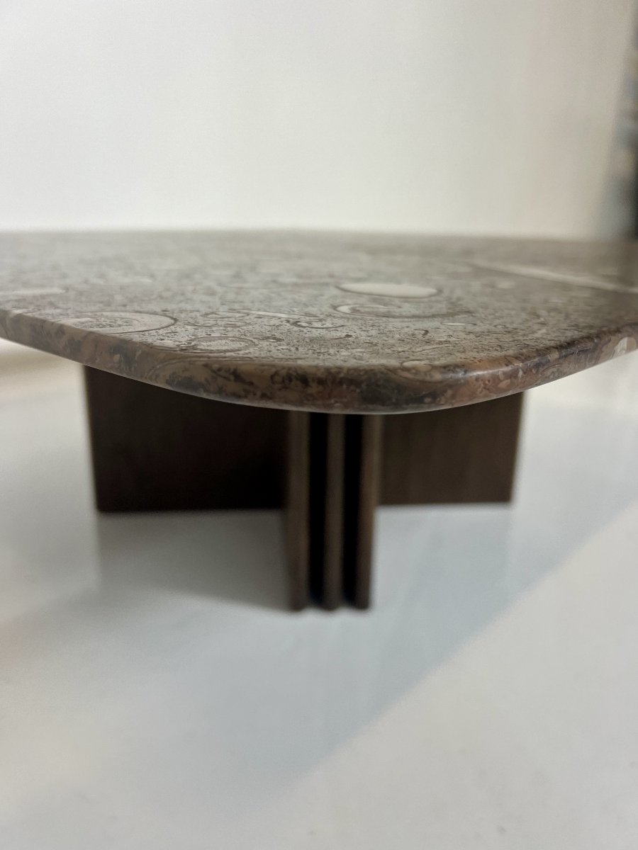Coffee Table Made Of Natural Fossil Stone By Heinz Lilienthal, 1980s-photo-4