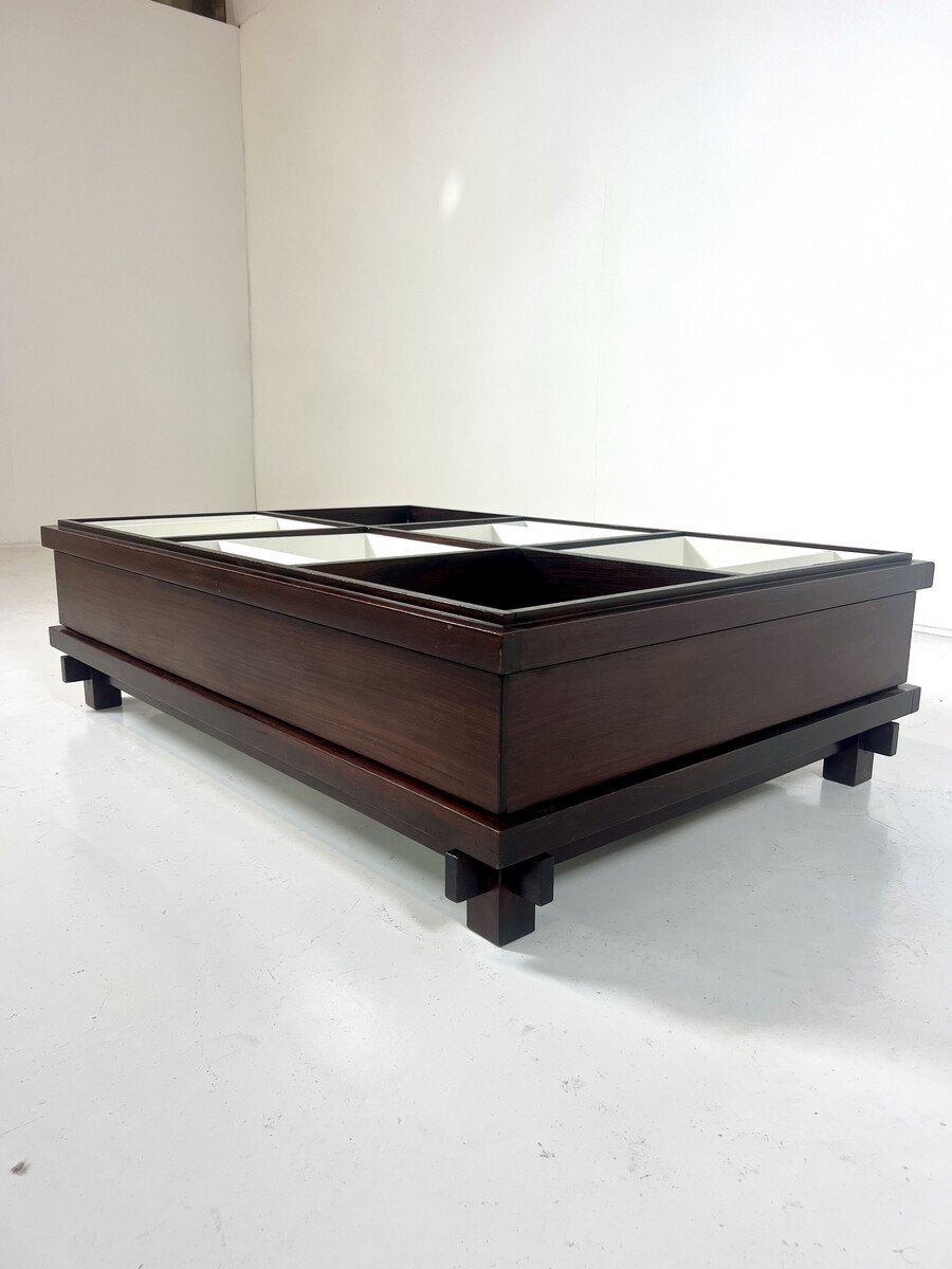 Coffered Coffee Table, Italy, 1960s-photo-4