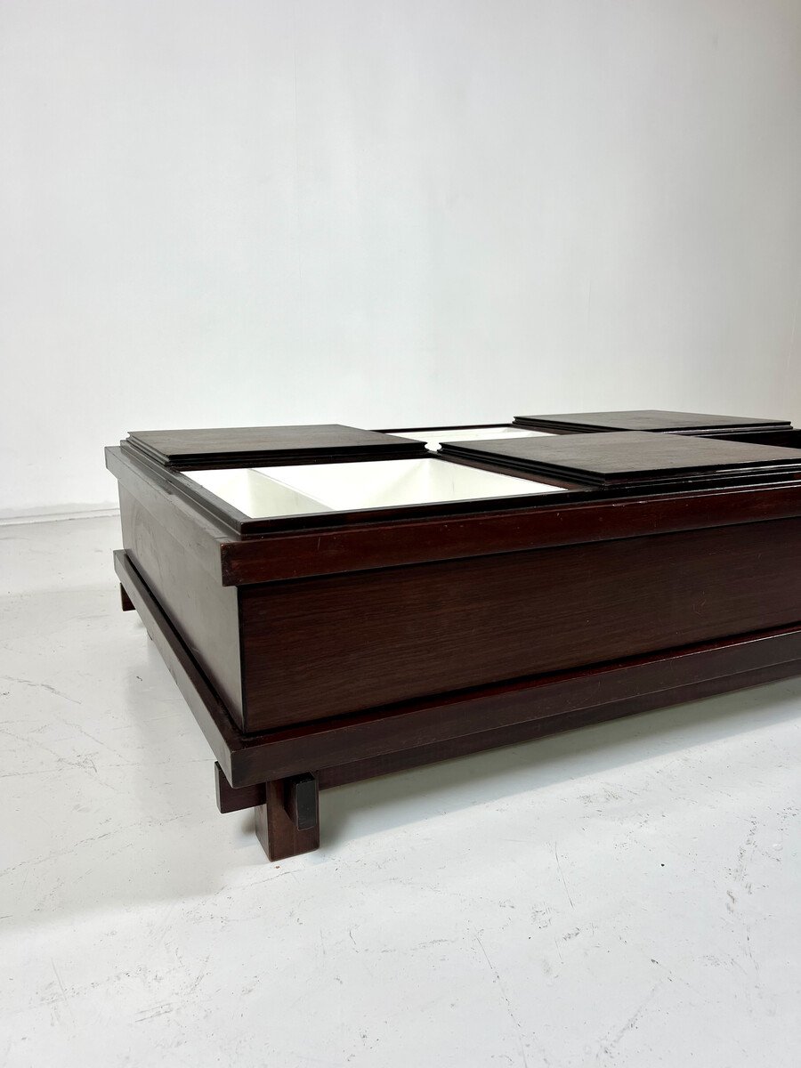 Coffered Coffee Table, Italy, 1960s-photo-1