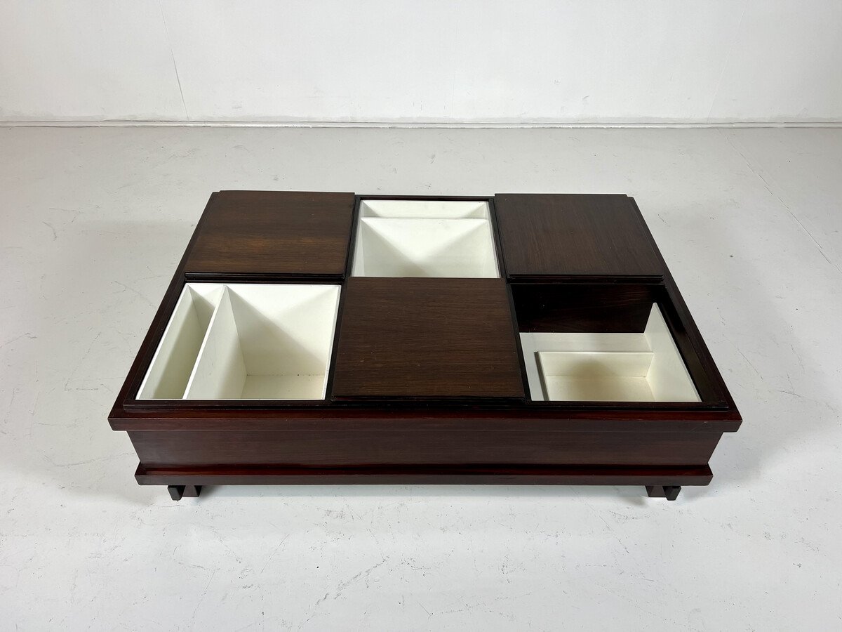 Coffered Coffee Table, Italy, 1960s
