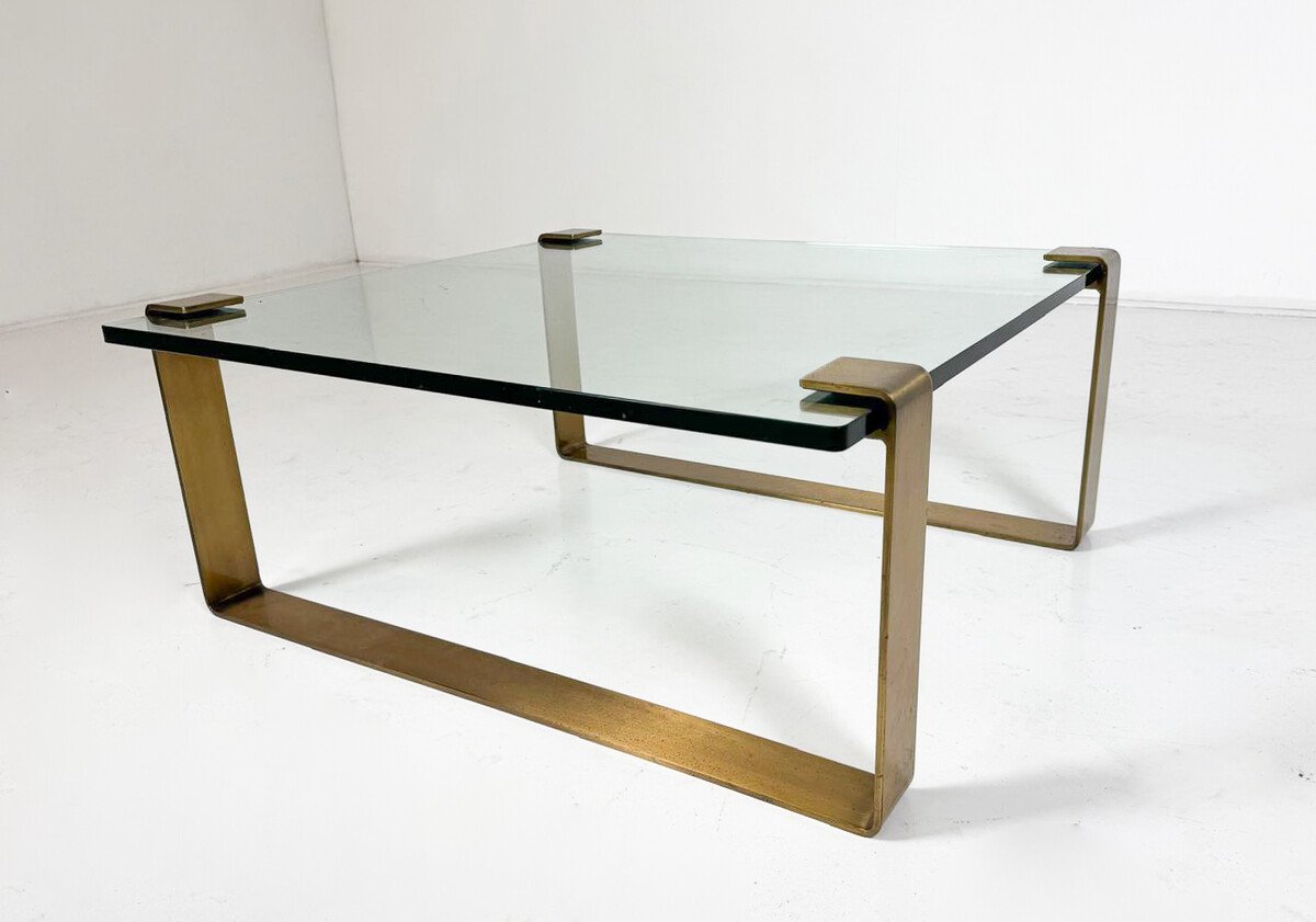 Brass Coffee Table By Ronald Schmitt, 1970s-photo-3