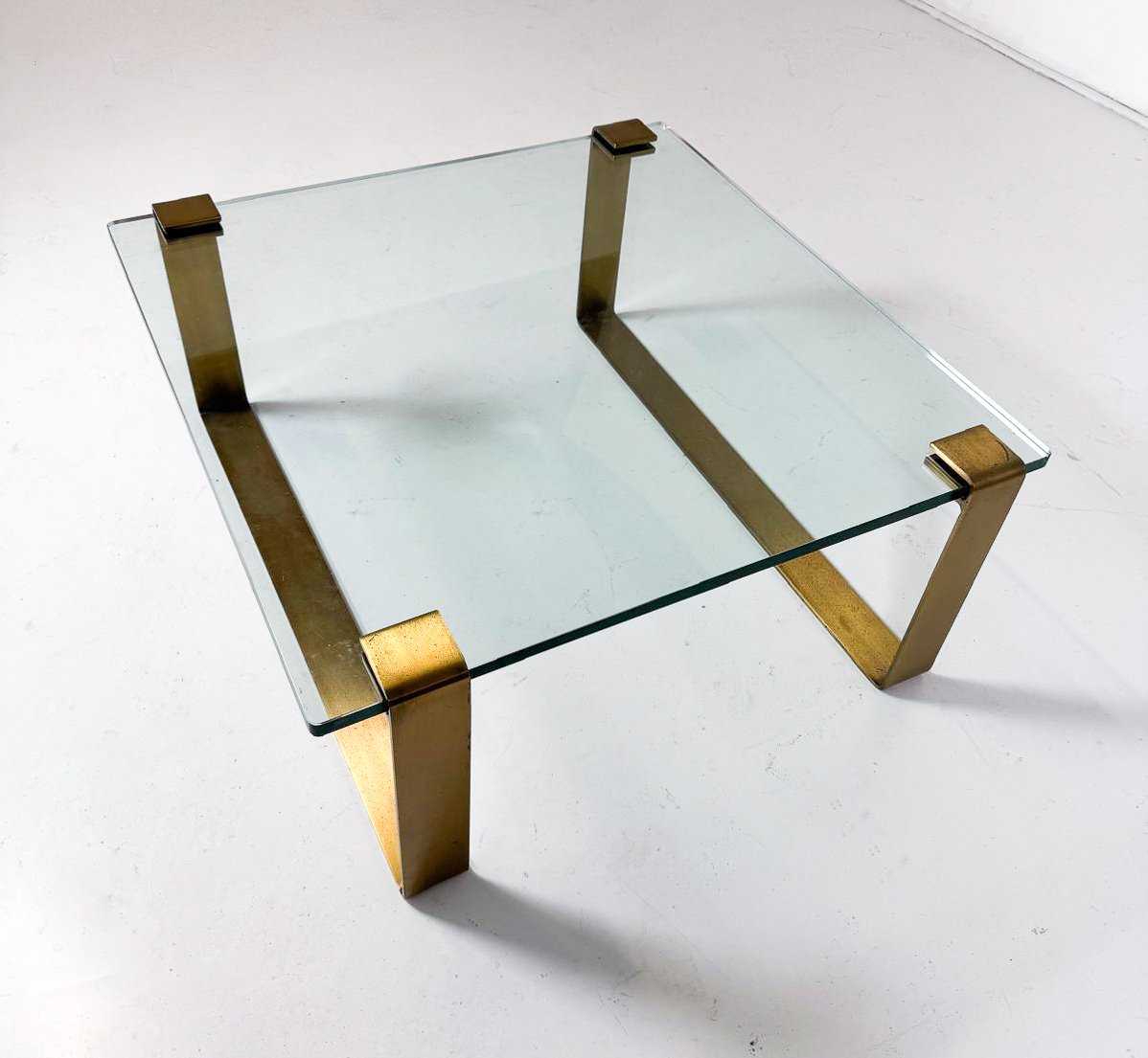 Brass Coffee Table By Ronald Schmitt, 1970s