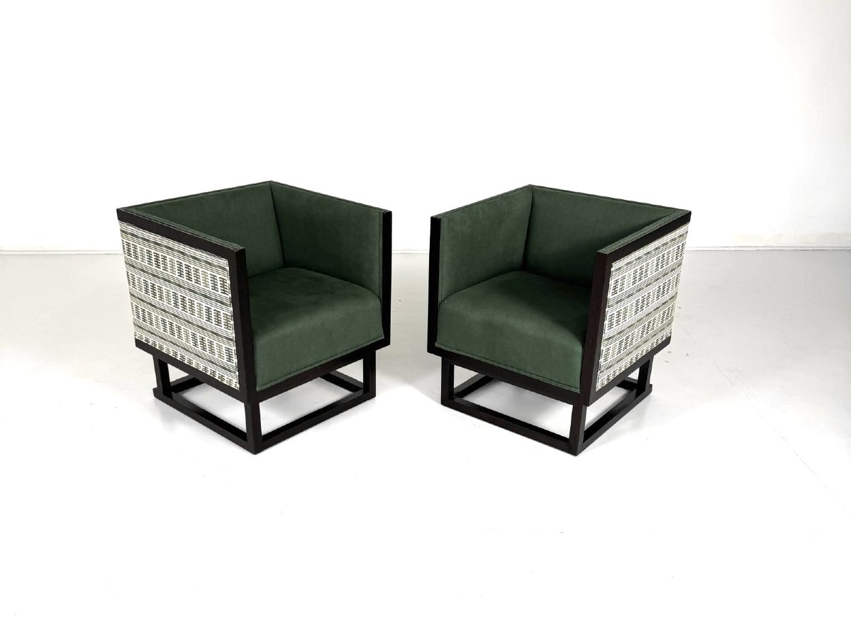 Paire de fauteuils par Josef Hoffman pour Wittman, Secession viennoise-photo-2