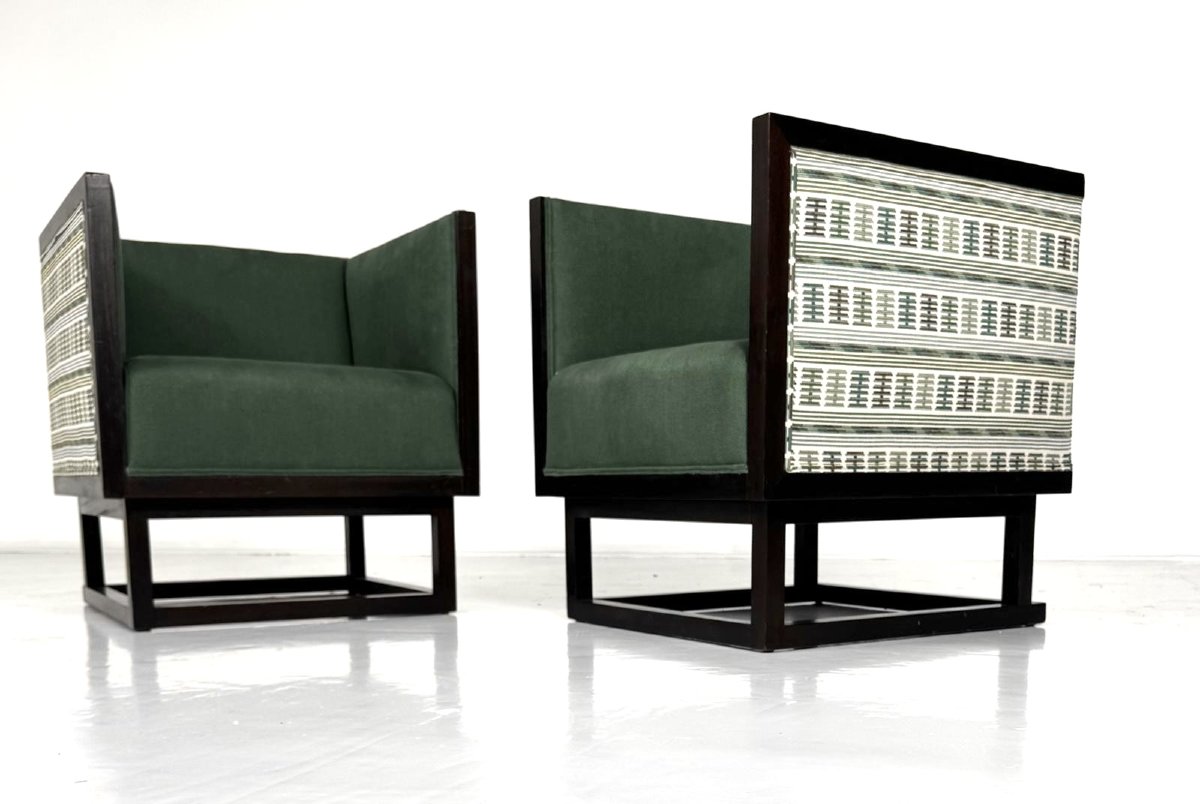 Paire de fauteuils par Josef Hoffman pour Wittman, Secession viennoise-photo-3