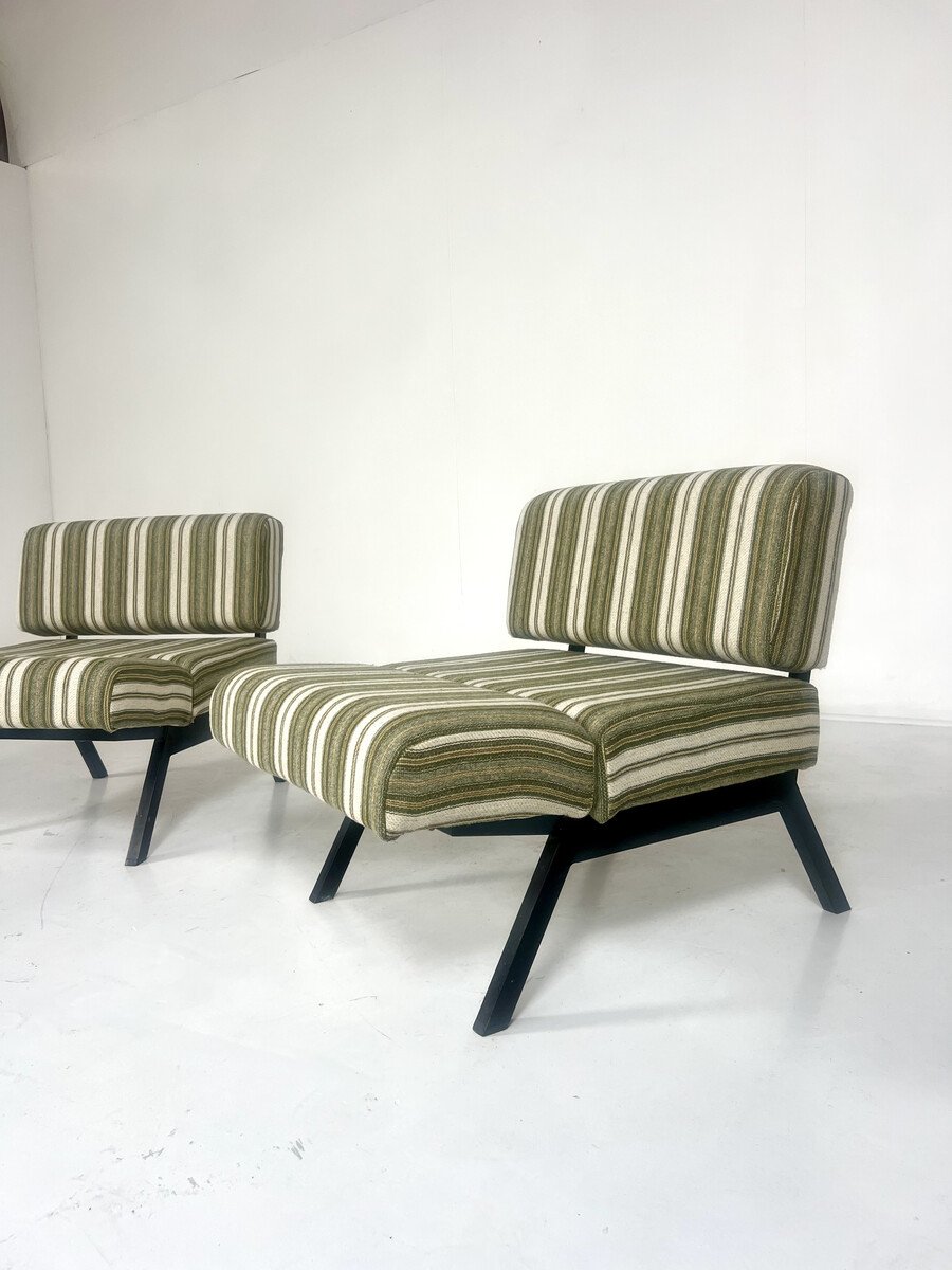 Paire de fauteuils inclinables 'Panchetto' par Rito Valla pour IPE, Italie, 1960s-photo-3