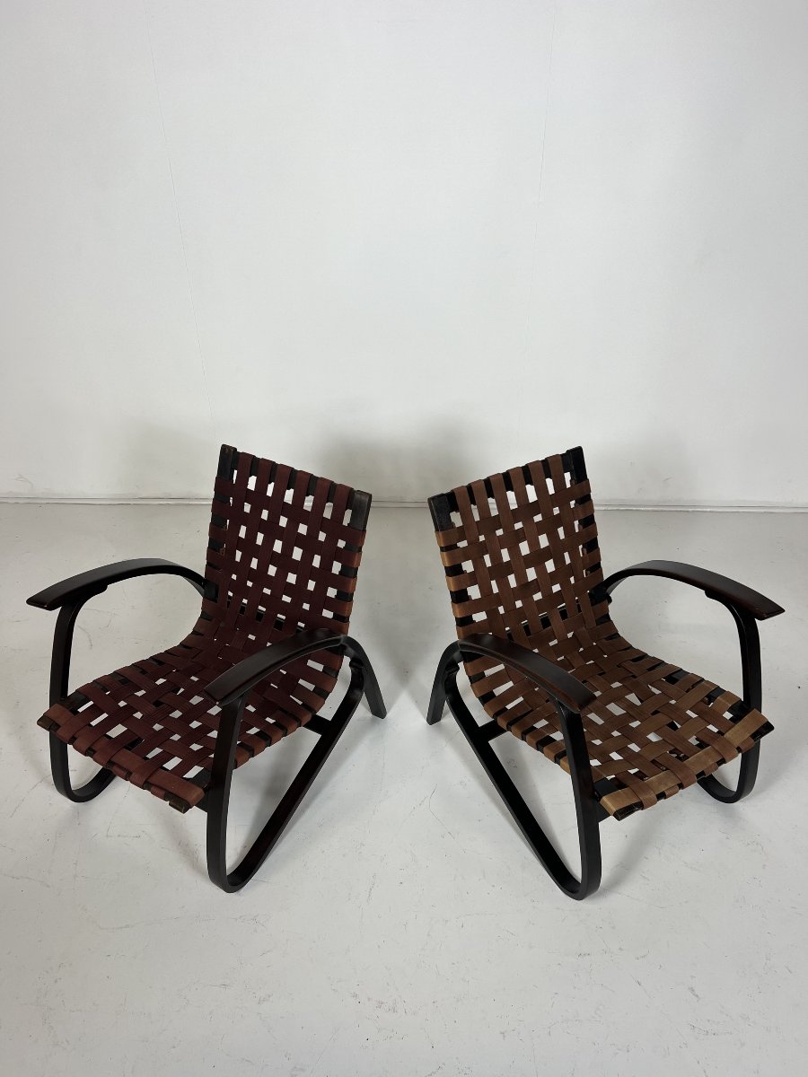 Paire de fauteuils par Jan Vanek, République Tchèque-photo-3