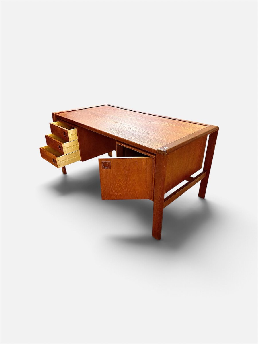 Bureau en teck scandinave par H.P. Hansen, Danemark, 1960s-photo-3