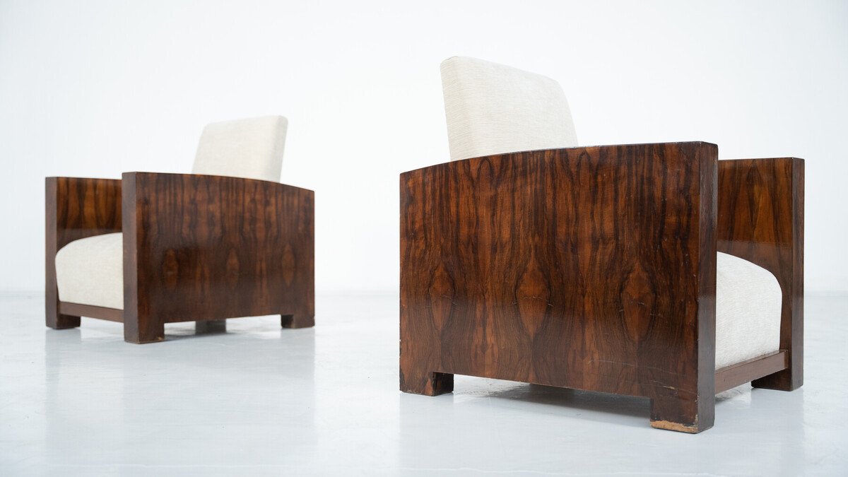 Pair Of Art Deco Club Chairs-photo-1