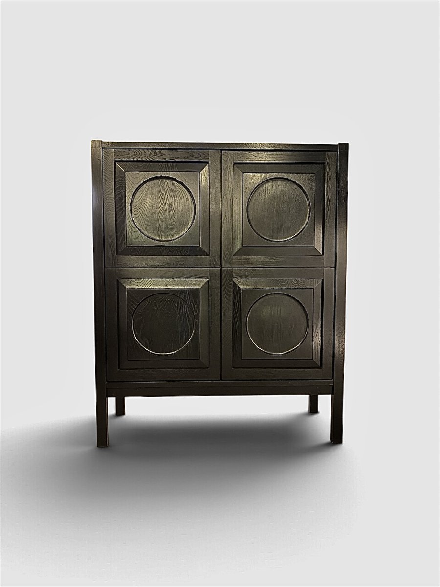 Cabinet noir De Coene  en chêne massif 