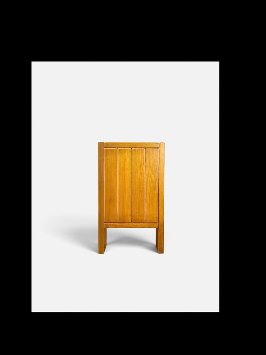 "maison Chauvin" Brutalist Sideboard, Solid Elm, France, 1970s.-photo-2