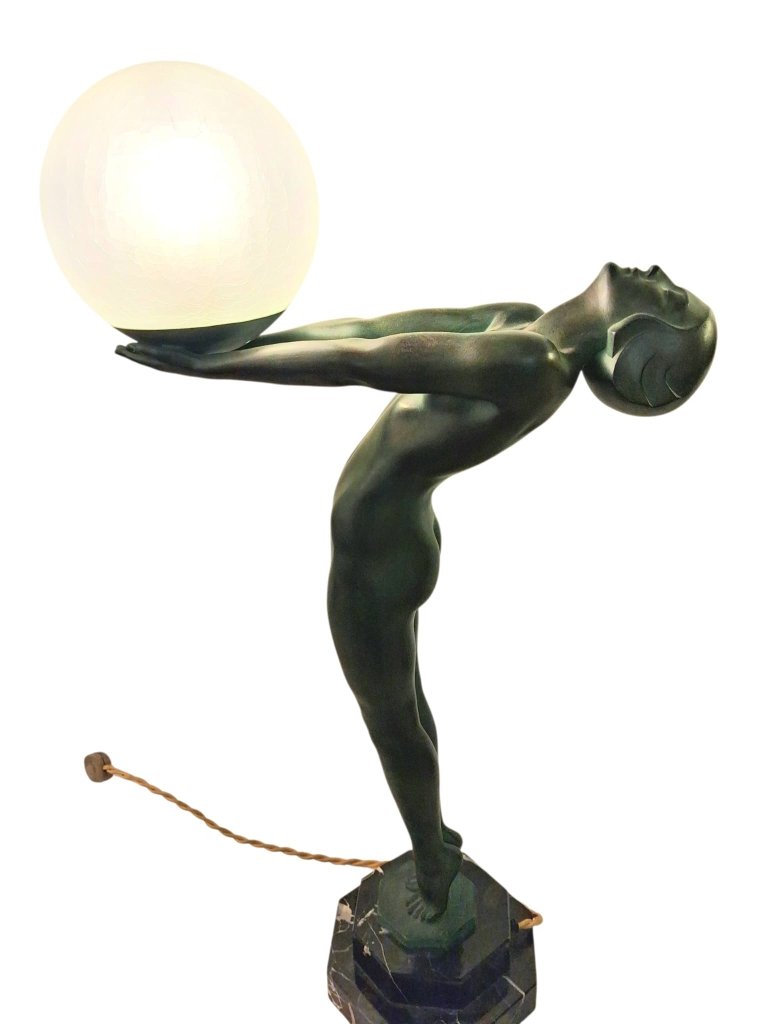 Paire de lampes Art Déco 'Clarté' de Max Le Verrier, 1920s-photo-2