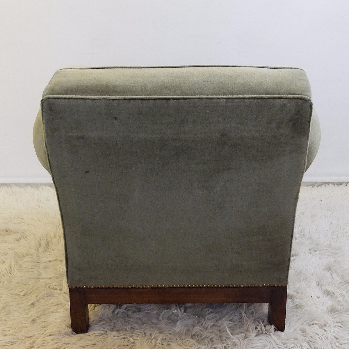 "maison Franck" Green Velvet Armchair - Belgium-photo-3