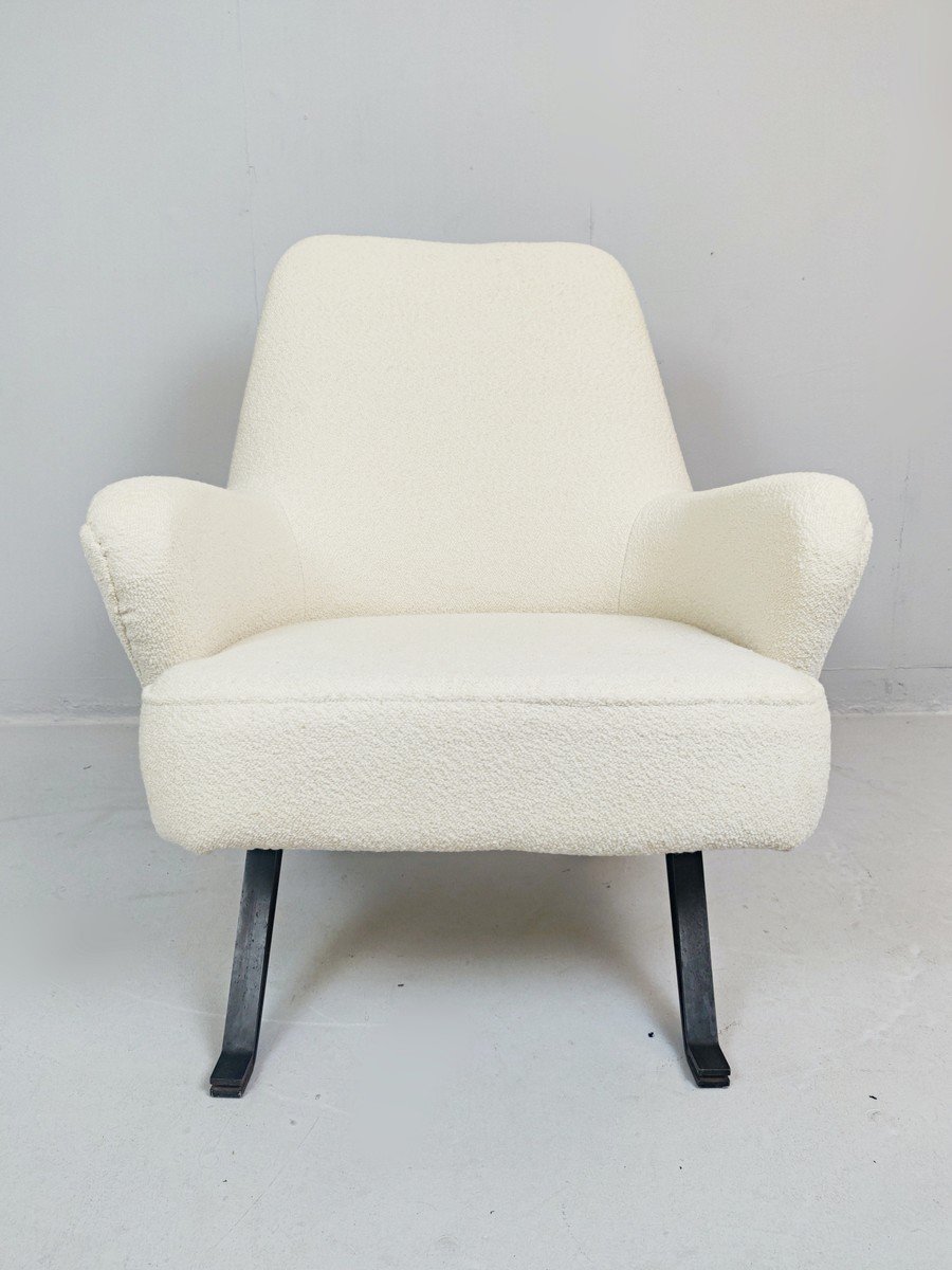  Fauteuil Italien Par Formanova, Nouvellement Recouvert -photo-3