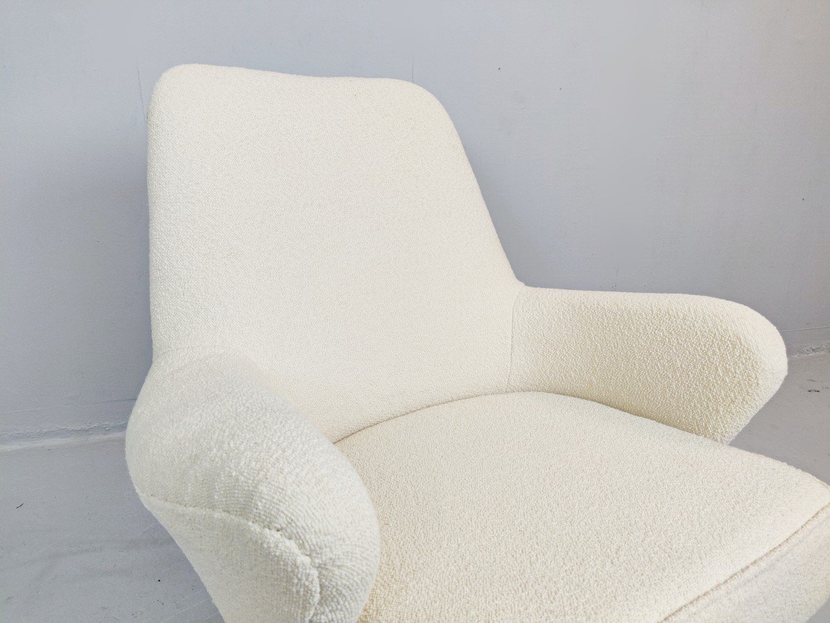  Fauteuil Italien Par Formanova, Nouvellement Recouvert -photo-5