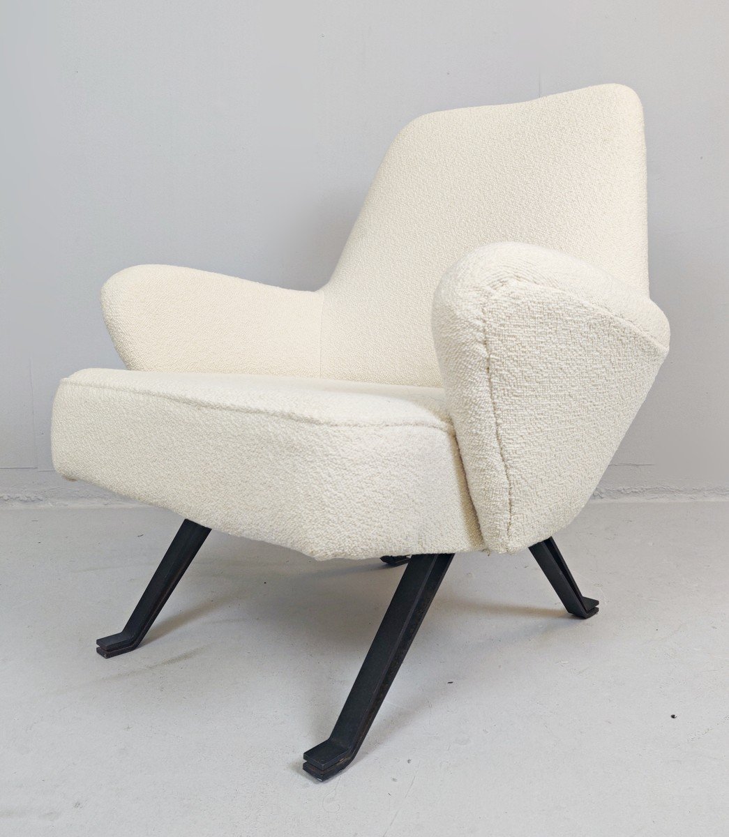 Italian Armchair By Formanova, Newly Upholstered