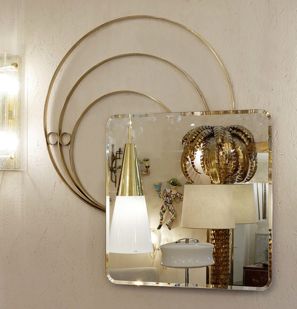 Large Italian Wall Mirror By Luciano Frigerio, 1960s - 2 Available