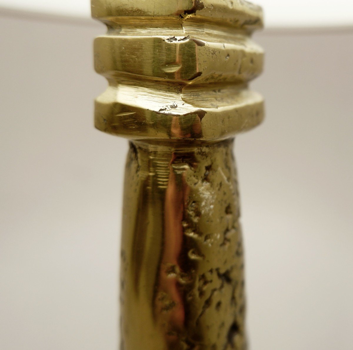 Brutalist Brass Table Lamp-photo-3
