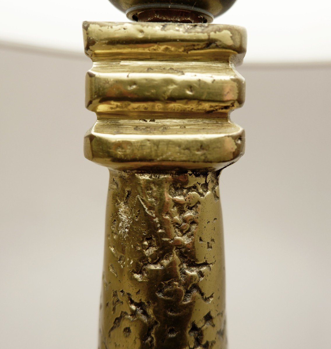 Brutalist Brass Table Lamp-photo-4