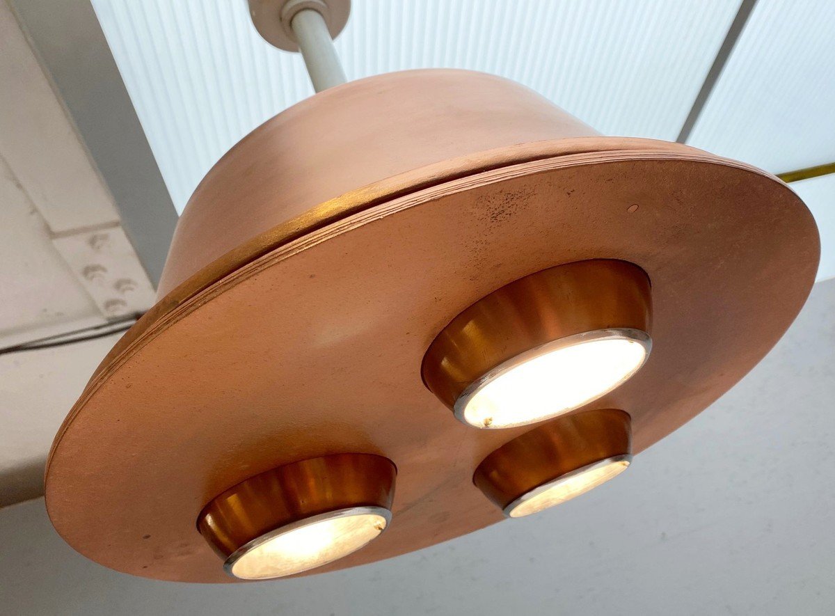 3 Bulbs Copper Hanging Lamp-photo-4